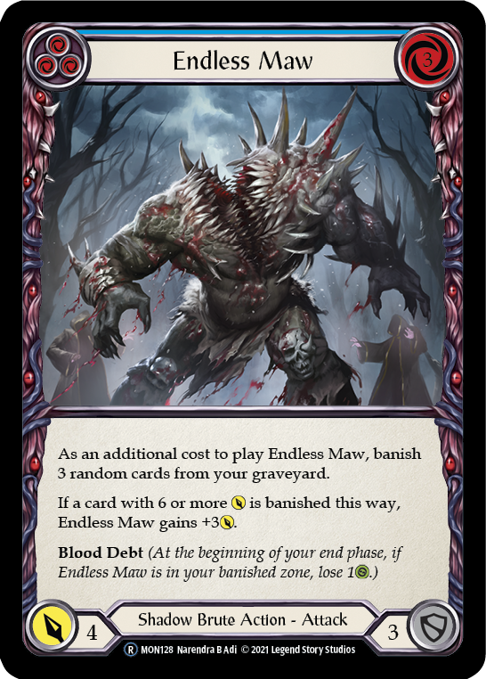 Endless Maw (Blue) [U-MON128-RF] (Monarch Unlimited) Unlimited Rainbow Foil 