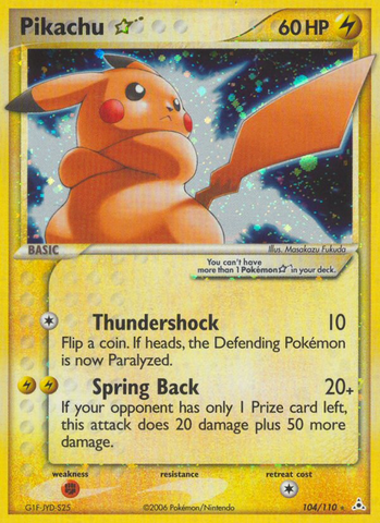 Pikachu Star (104/110) [EX: Holon Phantoms] 
