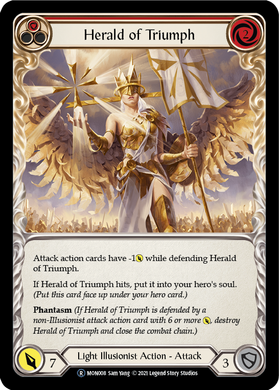 Herald of Triumph (Red) [U-MON008-RF] (Monarch Unlimited) Unlimited Rainbow Foil 