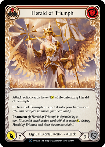 Herald of Triumph (Red) [U-MON008-RF] (Monarch Unlimited) Unlimited Rainbow Foil 