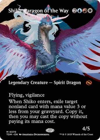Shiko, Paragon of the Way (Borderless) [Tarkir: Dragonstorm] 