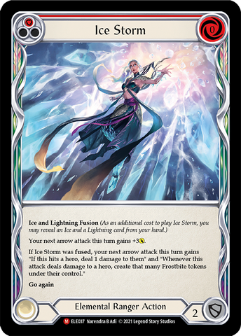 Ice Storm [ELE037] (Tales of Aria) 1st Edition Rainbow Foil 