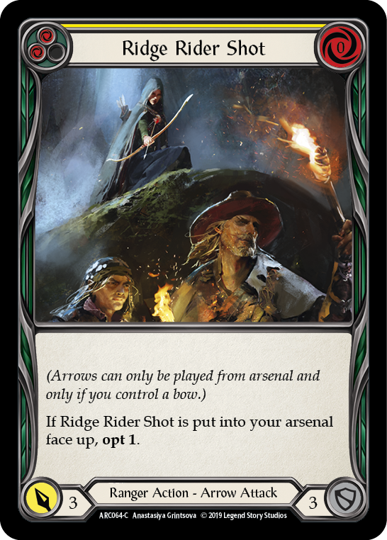 Ridge Rider Shot (Yellow) [ARC064-C] (Arcane Rising) 1st Edition Rainbow Foil 