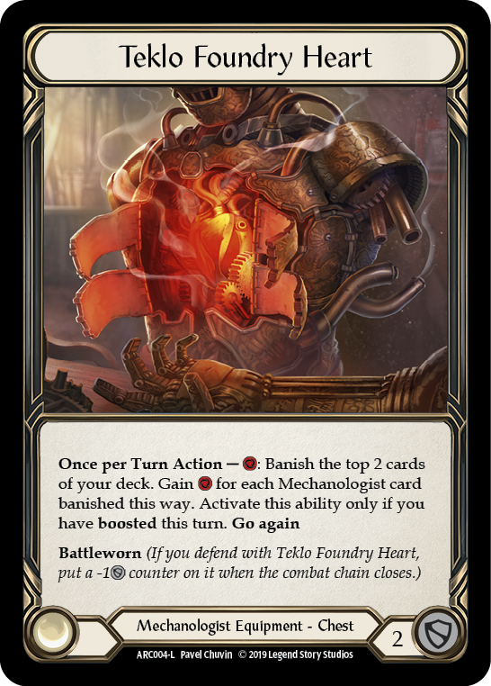 Teklo Foundry Heart [ARC004-L] (Arcane Rising) 1st Edition Cold Foil 
