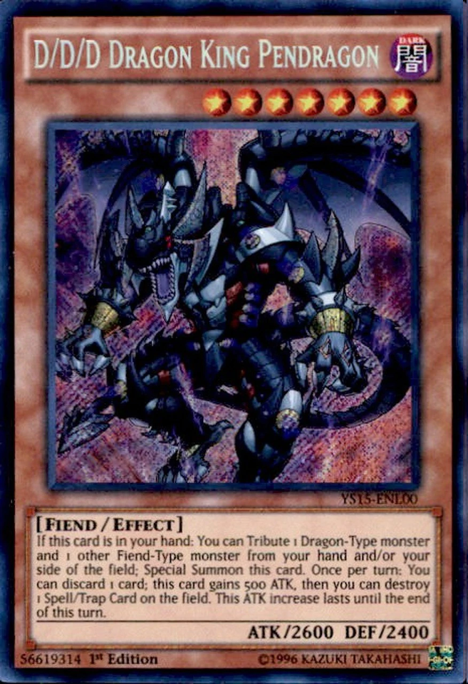 D/D/D Dragon King Pendragon [YS15-ENL00] Secret Rare 