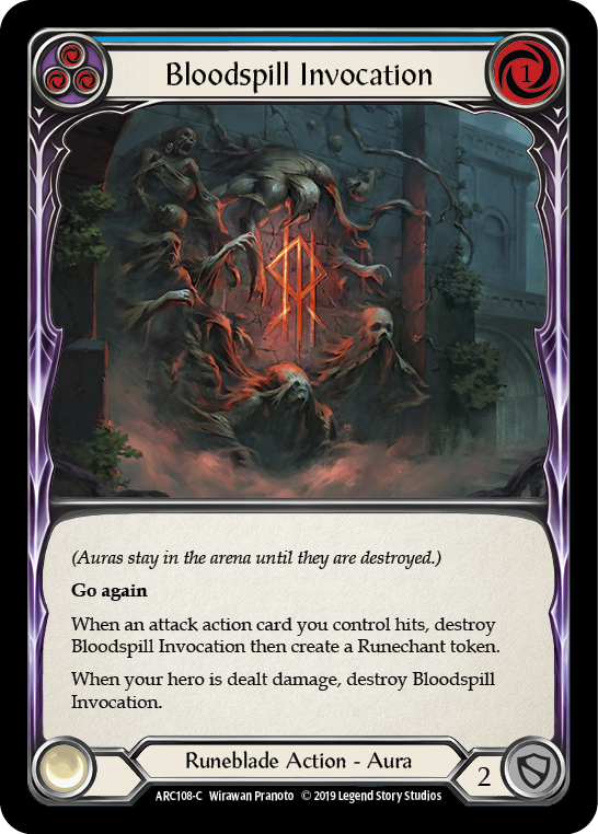 Bloodspill Invocation (Blue) [ARC108-C] (Arcane Rising) 1st Edition Rainbow Foil 