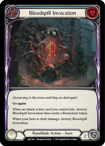 Bloodspill Invocation (Blue) [ARC108-C] (Arcane Rising) 1st Edition Rainbow Foil 