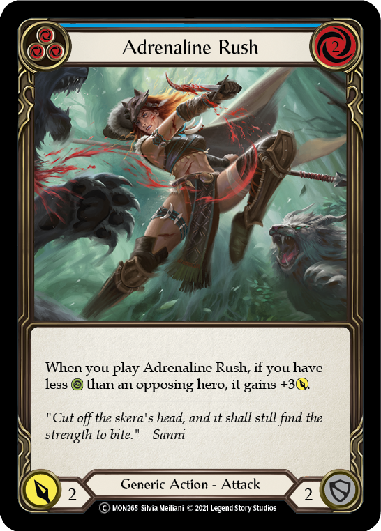 Adrenaline Rush (Blue) [U-MON265-RF] (Monarch Unlimited) Unlimited Rainbow Foil 