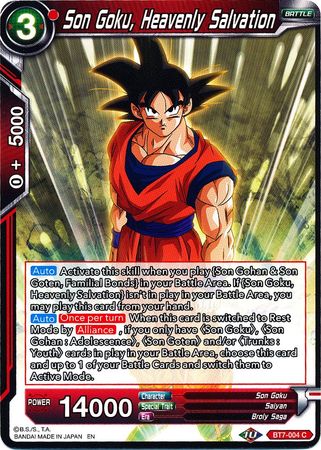 Son Goku, Heavenly Salvation (BT7-004) [Assault of the Saiyans] 
