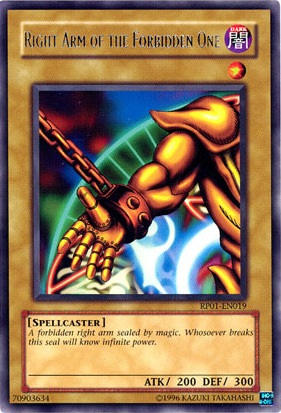 Right Arm of the Forbidden One [RP01-EN019] Rare 