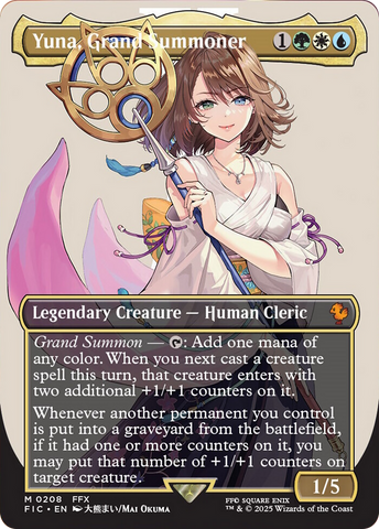 Yuna, Grand Summoner (Borderless) [FINAL FANTASY Commander] 