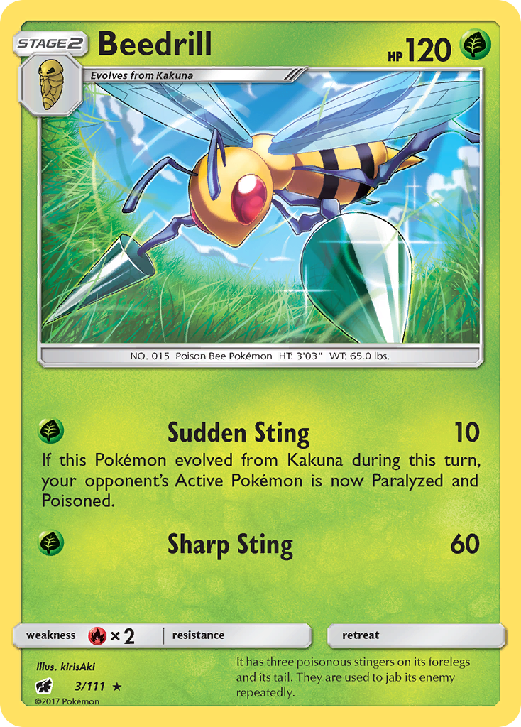 Beedrill (3/111) [Sun &amp; Moon: Crimson Invasion] 