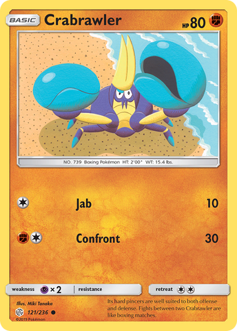 Crabrawler (121/236) [Sun &amp; Moon: Cosmic Eclipse] 