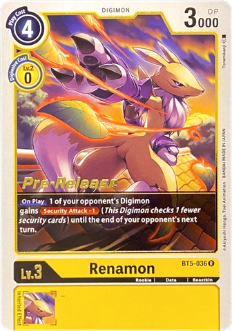 Renamon [BT5-036] [Battle of Omni Pre-Release Promos] 