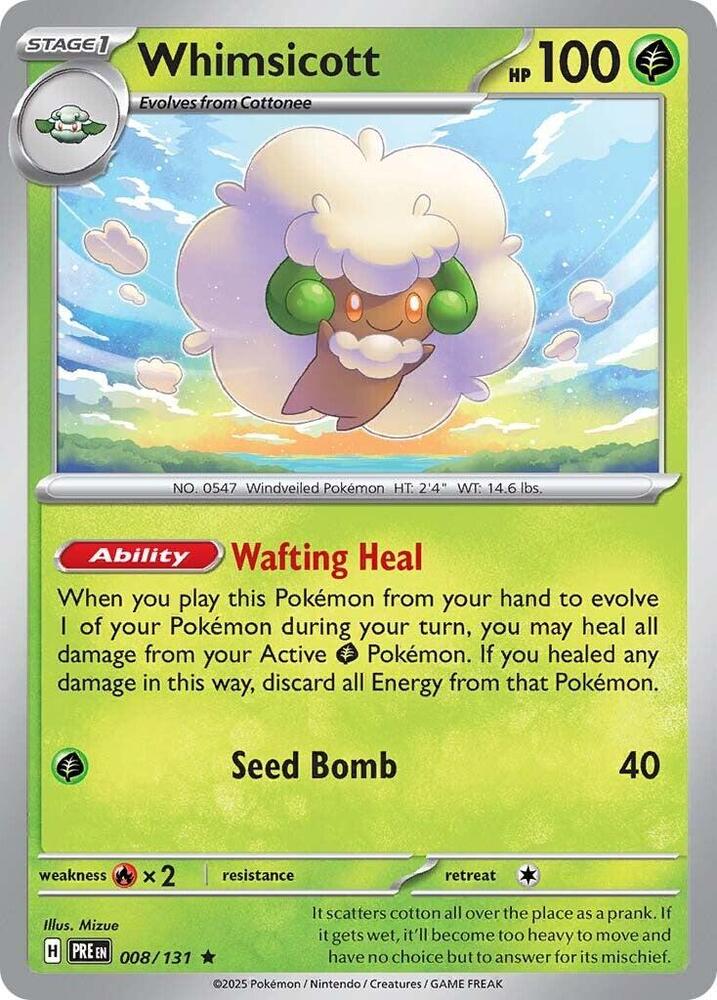 Whimsicott (008/131) [Scarlet &amp; Violet: Prismatic Evolutions] 