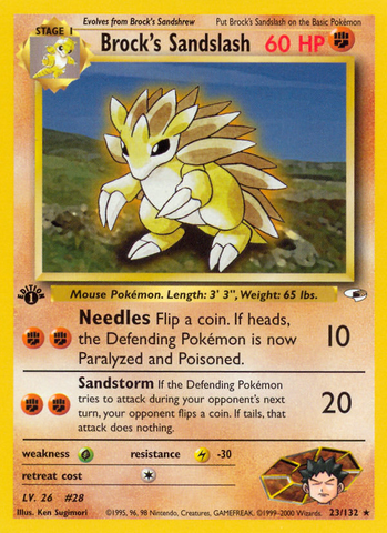 Brock's Sandslash (23/132) [Gym Heroes 1st Edition] 