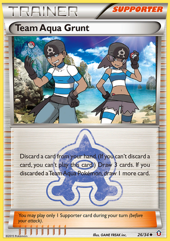 Team Aqua Grunt (26/34) [XY: Double Crisis] 
