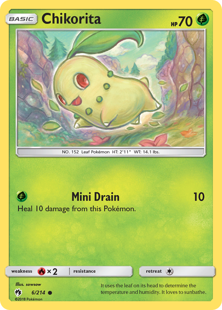 Chikorita (6/214) [Sun &amp; Moon: Lost Thunder] 