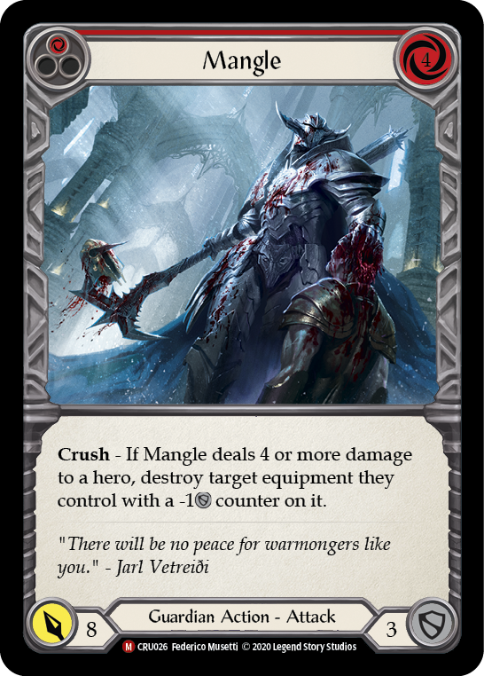 Mangle [CRU026] (Crucible of War) 1st Edition Rainbow Foil 