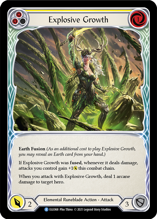Explosive Growth (Yellow) [ELE068] (Tales of Aria) 1st Edition Rainbow Foil 