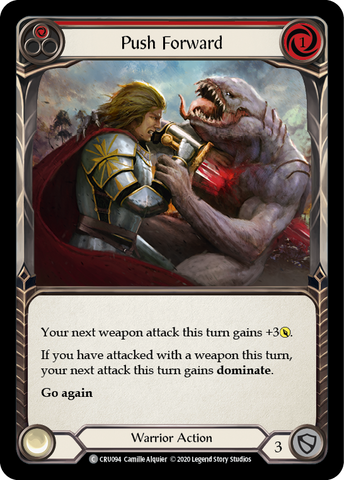 Push Forward (Red) [CRU094] (Crucible of War) 1st Edition Rainbow Foil 