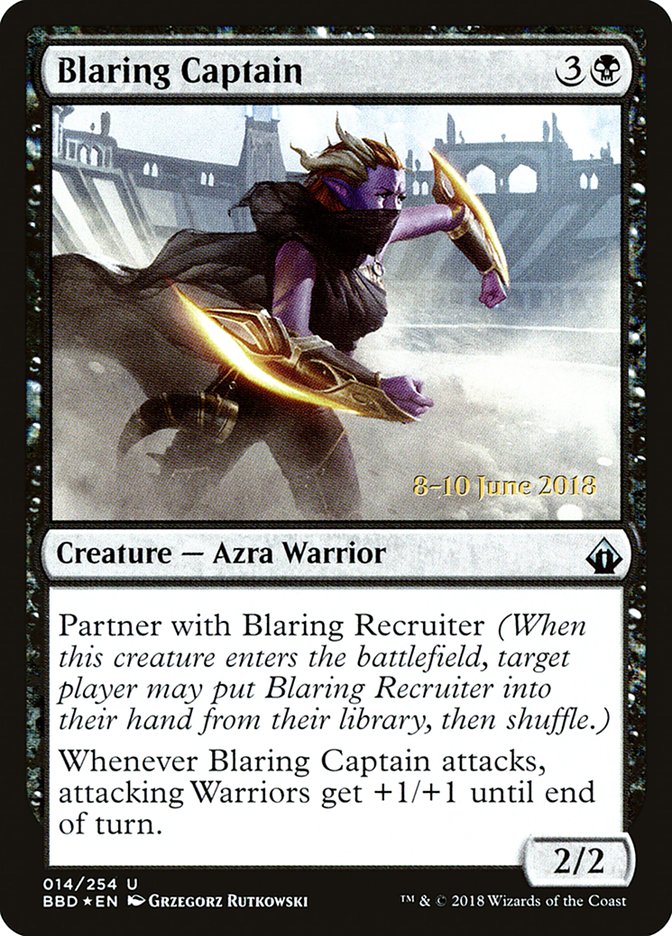 Blaring Captain (Prerelease) [Battlebond Promos] 