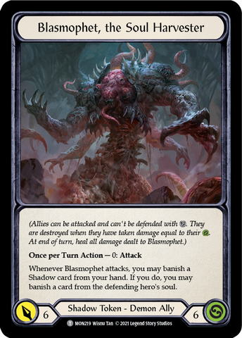 Blasmophet, the Soul Harvester // Ursur, the Soul Reaper [MON219 // MON220] (Monarch) 1st Edition Normal 