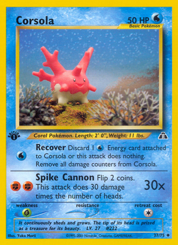 Corsola (37/75) [Neo Discovery 1st Edition] 