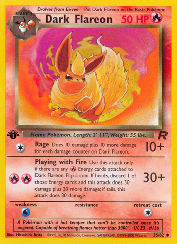 Dark Flareon (35/82) [Team Rocket 1st Edition] 