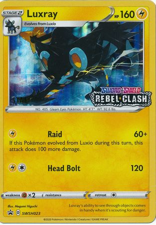 Luxray (SWSH023) (Staff Prerelease Promo) [Sword &amp; Shield: Black Star Promos] 