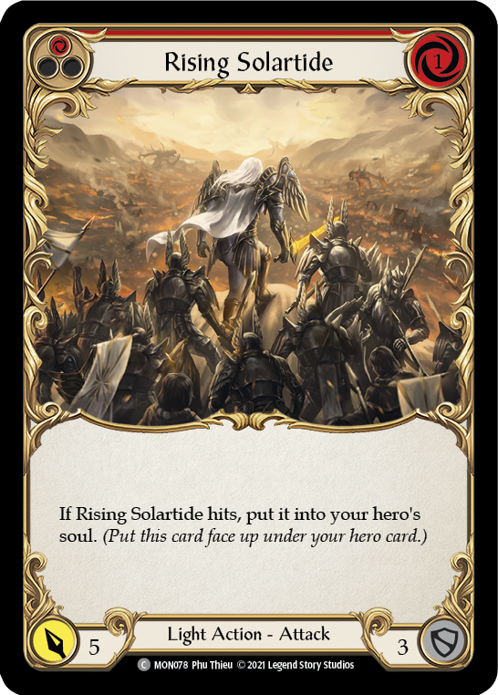Rising Solartide (Red) [MON078-RF] (Monarch) 1st Edition Rainbow Foil 