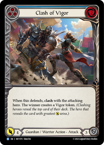 Clash of Vigor (Blue) [HVY179] (Heavy Hitters) Rainbow Foil 