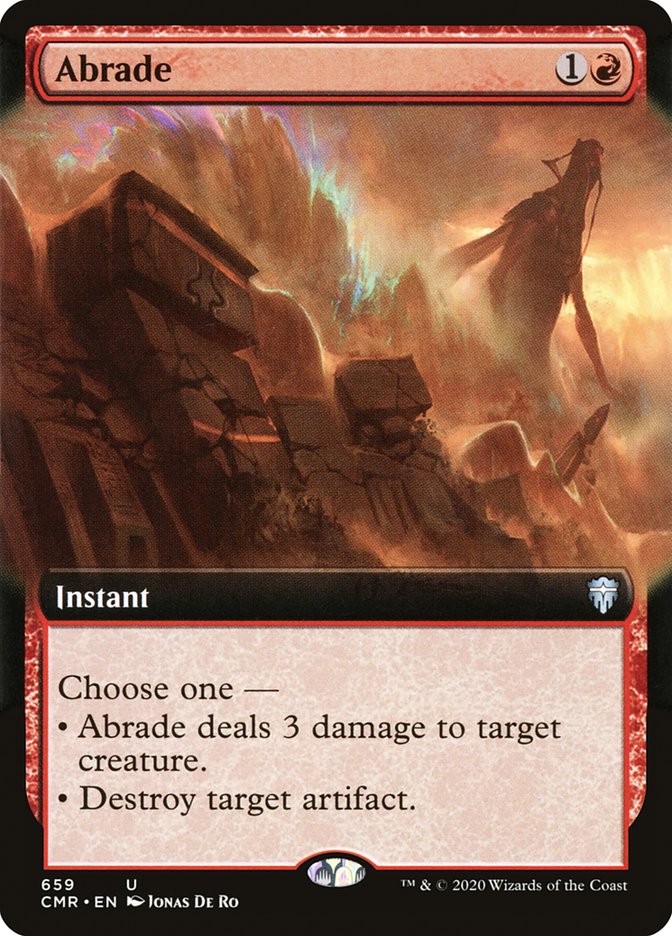 Abrade (Extended Art) [Commander Legends] 