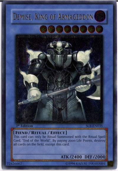 Demise, King of Armageddon (UTR) [SOI-EN035] Ultimate Rare 