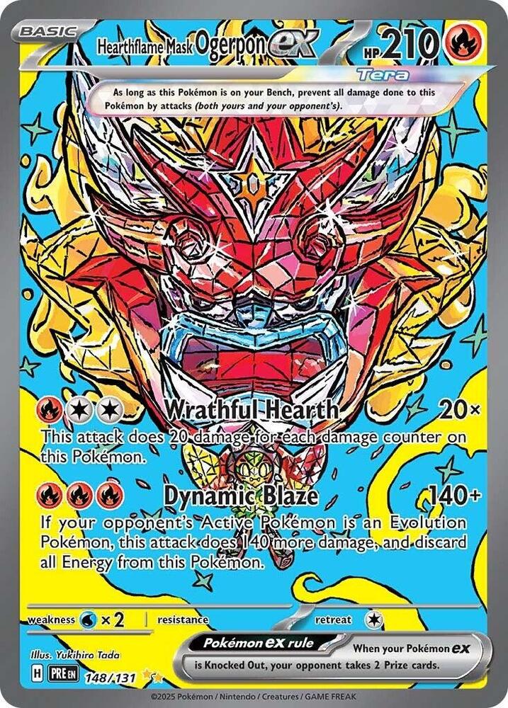Hearthflame Mask Ogerpon ex (148/131) [Scarlet &amp; Violet: Prismatic Evolutions] 