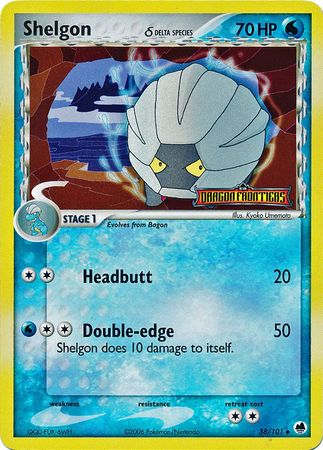 Shelgon (38/101) (Delta Species) (Stamped) [EX: Dragon Frontiers] 
