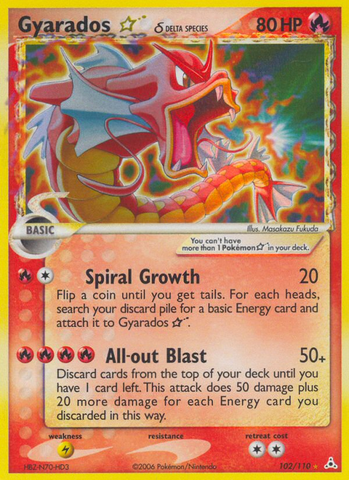 Gyarados Star (102/110) (Delta Species) [EX: Holon Phantoms] 
