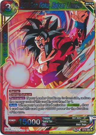 SS4 Son Goku, Saiyan Lineage (BT9-094) [Universal Onslaught] 