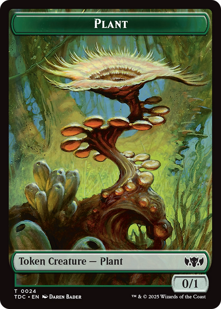Plant // Goat Double-Sided Token [Tarkir: Dragonstorm Commander Tokens] 