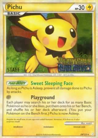 Pichu (28/123) (Staff Prerelease Promo) [Nintendo: Black Star Promos] 
