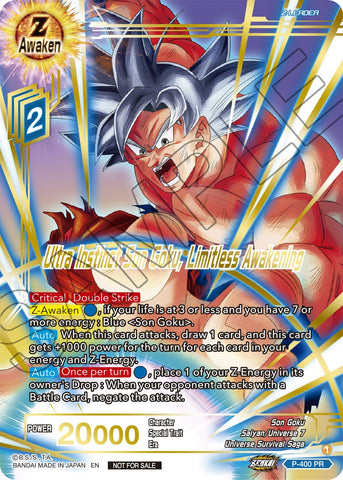 Ultra Instinct Son Goku, Limitless Awakening (Gold-Stamped) (P-400) [Promotion Cards] 