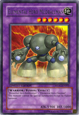 Elemental Hero Mudballman [MDP2-EN002] Rare 