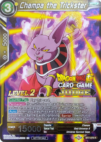 Champa the Trickster (Level 2) (BT7-078) [Judge Promotion Cards] 
