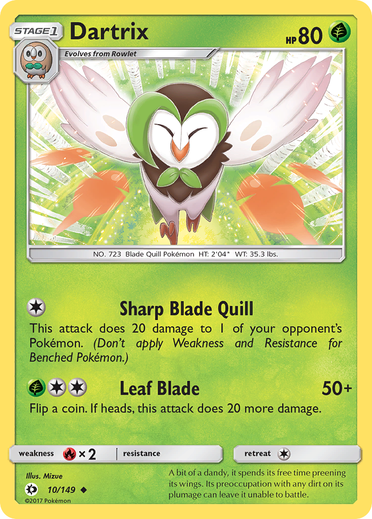 Dartrix (10/149) [Sun &amp; Moon: Base Set] 