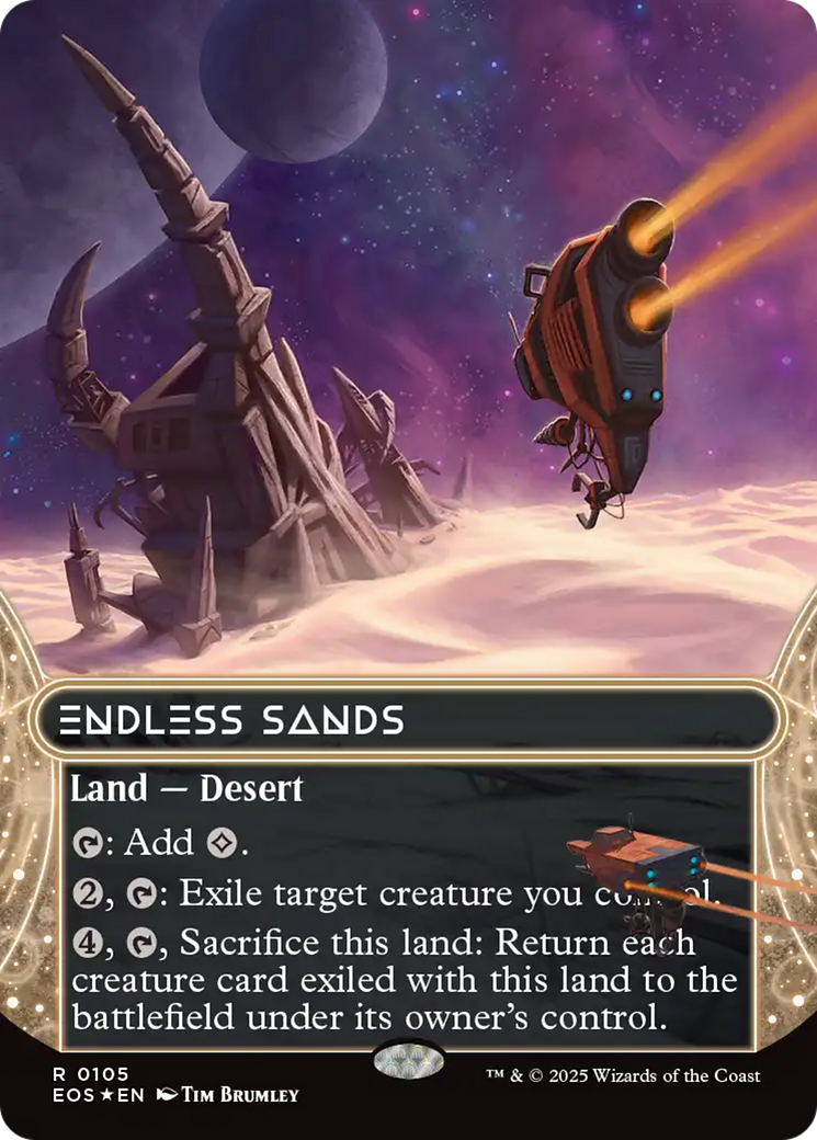 Endless Sands (0105) (Borderless) (Galaxy Foil) [Edge of Eternities: Stellar Sights] 