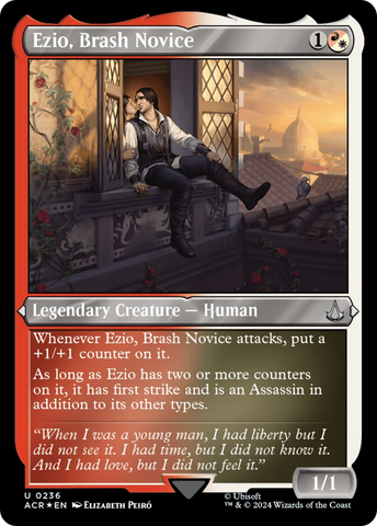 Ezio, Brash Novice (Foil Etched) [Assassin's Creed] 