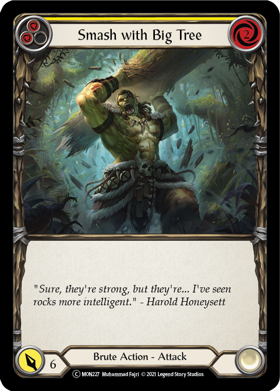 Smash with Big Tree (Yellow) [U-MON227-RF] (Monarch Unlimited) Unlimited Rainbow Foil 