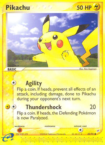 Pikachu (43/95) [EX: Team Magma vs Team Aqua] 