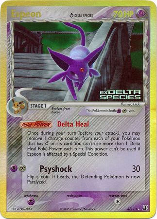 Espeon (4/113) (Delta Species) (Stamped) [EX: Delta Species] 