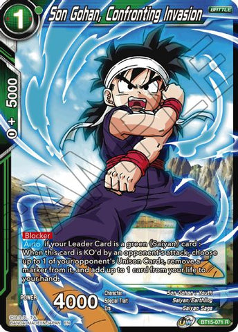 Son Gohan, Confronting Invasion (BT15-071) [Saiyan Showdown] 